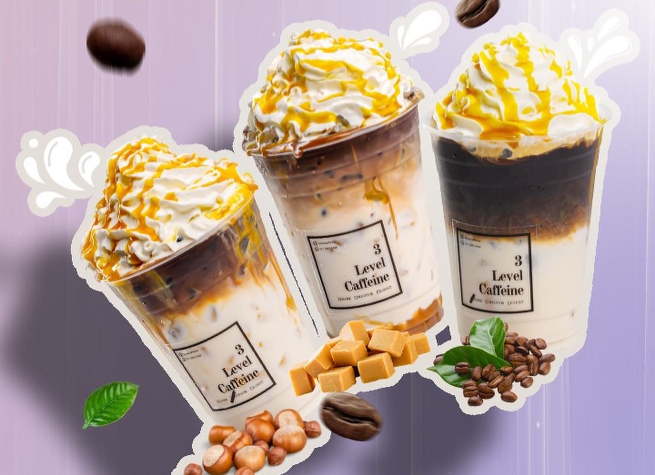 3 Level Series signature layered iced coffee